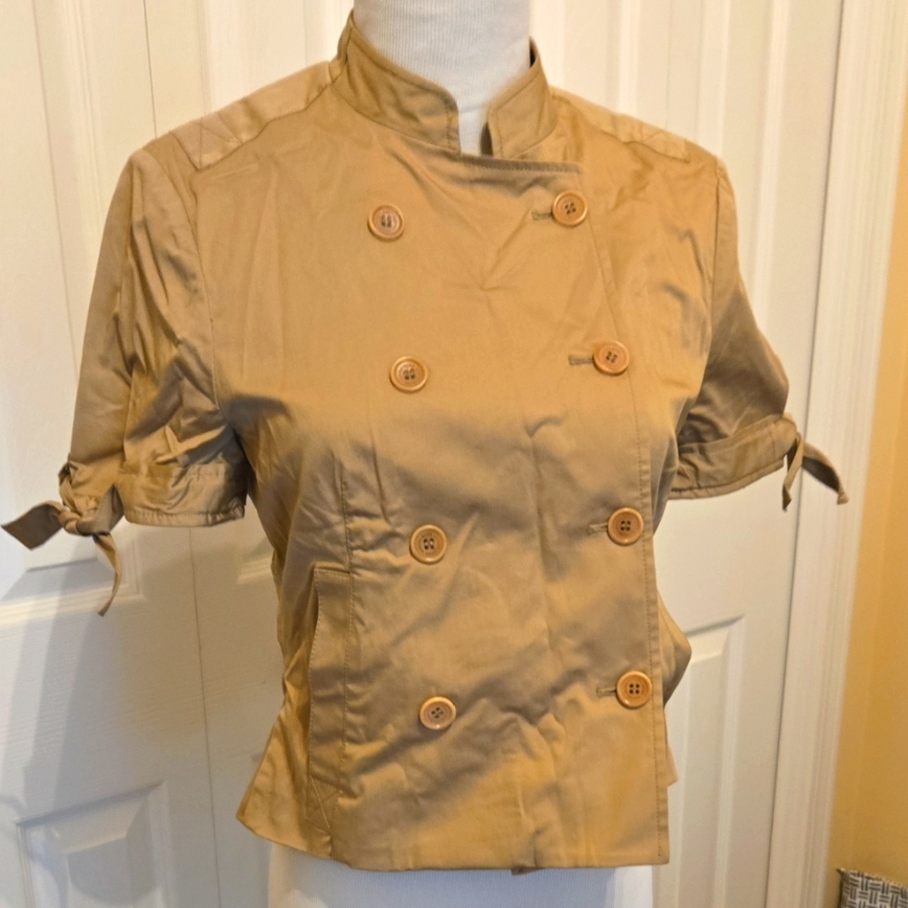 NWT BCBG MAXAZRIA Double Breasted Short Sleeve Jacket Sz S